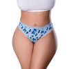 Magic Silk Sweet Treats Crotchless Thong With Lube Blueberry Queen Size