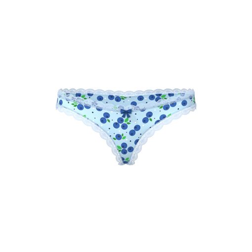 Magic Silk Sweet Treats Crotchless Thong With Lube Blueberry Queen Size - Image 3
