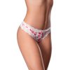 Magic Silk Sweet Treats Crotchless Thong With Lube Peach S/M
