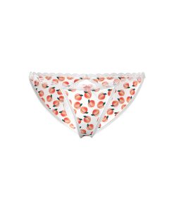 Magic Silk Sweet Treats Split Back & Crotchless Panty With Lube Peach L/Xl