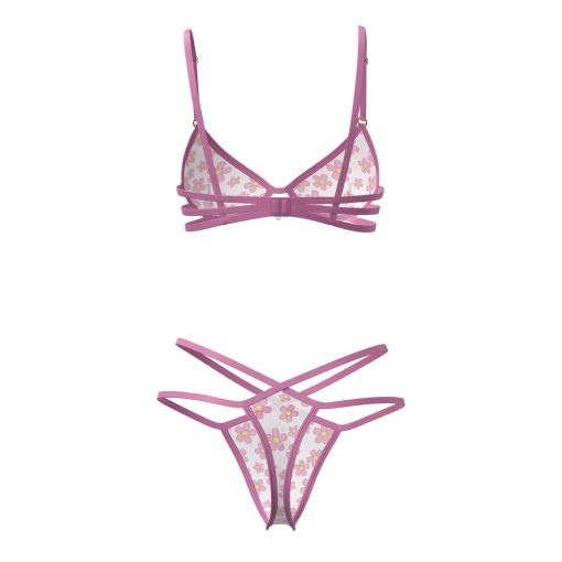 Magic Silk Daisy Bra & Thong Set Daisy Print L/Xl - Image 9