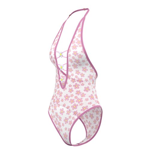 Magic Silk Daisy Teddy With Snap Crotch Daisy Print S/M - Image 8