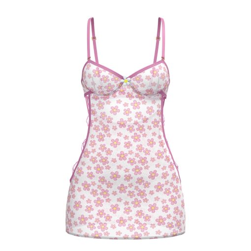 Magic Silk Daisy Dress & Tanga Set Daisy Print S/M - Image 7