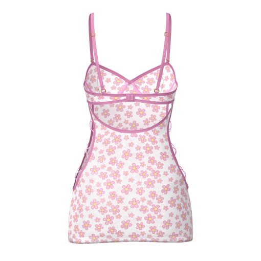 Magic Silk Daisy Dress & Tanga Set Daisy Print S/M - Image 9