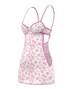 Magic Silk Daisy Dress & Tanga Set Daisy Print L/Xl