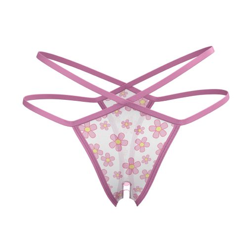 Magic Silk Daisy Split Crotch Thong Daisy Print L/Xl - Image 3