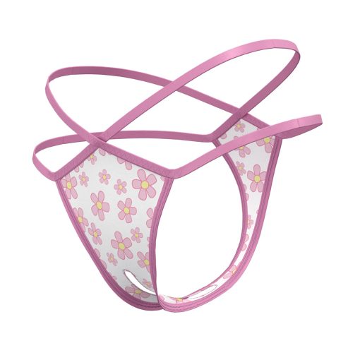 Magic Silk Daisy Split Crotch Thong Daisy Print L/Xl - Image 4