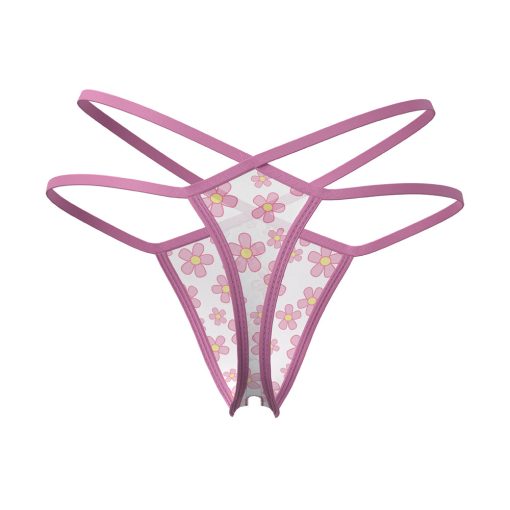 Magic Silk Daisy Split Crotch Thong Daisy Print L/Xl - Image 5