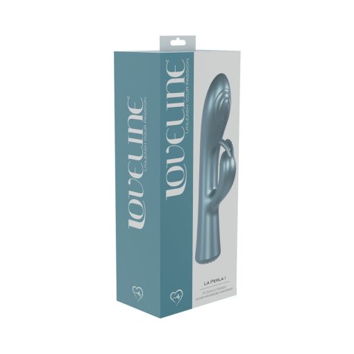 Loveline La Perla I – Dual Motor Silicone Rabbit Vibrator (Blue)