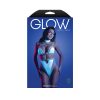 Fantasy Lingerie Glow Prismatic Iridescent Glow-In-The-Dark Cut-Out Harness Bodysuit L/Xl