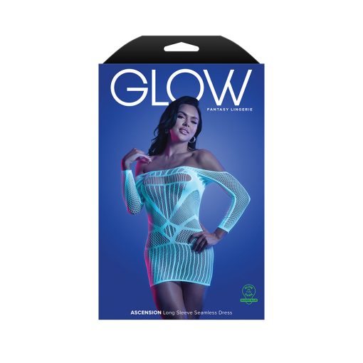Fantasy Lingerie Glow Ascension Glow-In-The-Dark Seamless Long Sleeve Dress O/S