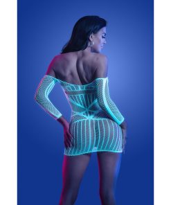 Fantasy Lingerie Glow Ascension Glow-In-The-Dark Seamless Long Sleeve Dress O/S
