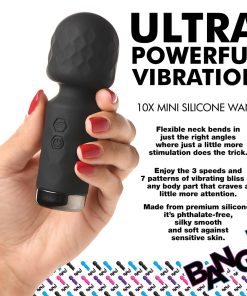 Bang! 10X Mini Silicone Wand Black
