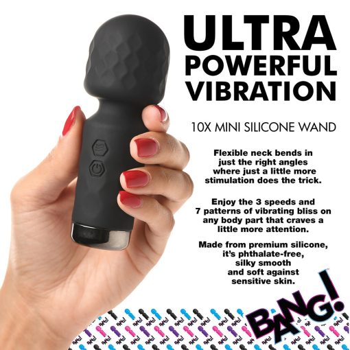 Bang! 10X Mini Silicone Wand Black - Image 10