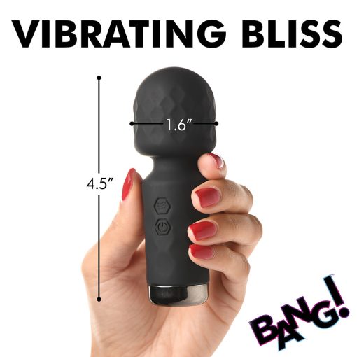 Bang! 10X Mini Silicone Wand Black - Image 12
