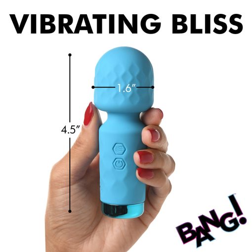 Bang! 10X Mini Silicone Wand Blue - Image 12