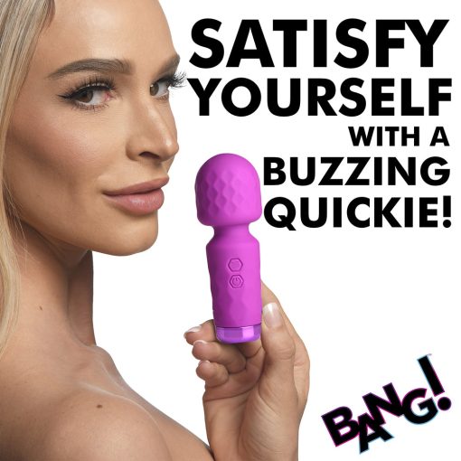 Bang! 10X Mini Silicone Wand Purple - Image 11