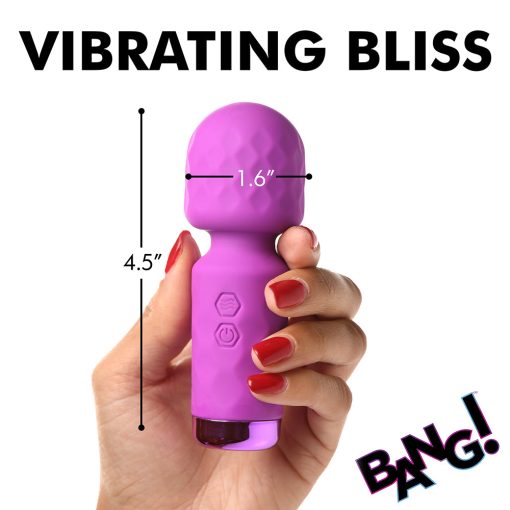 Bang! 10X Mini Silicone Wand Purple - Image 12