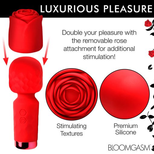 Bloomgasm Pleasure Rose-Petite Mini Silicone Rose Wand - Image 9