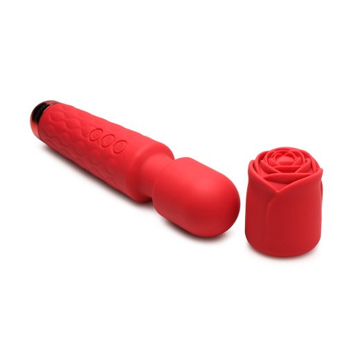 Bloomgasm Pleasure Rose 10X Silicone Wand With Rose Attachment - Image 2