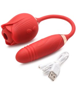 Bloomgasm Romping Rose 10X Suction Rose & Thrusting Vibrator