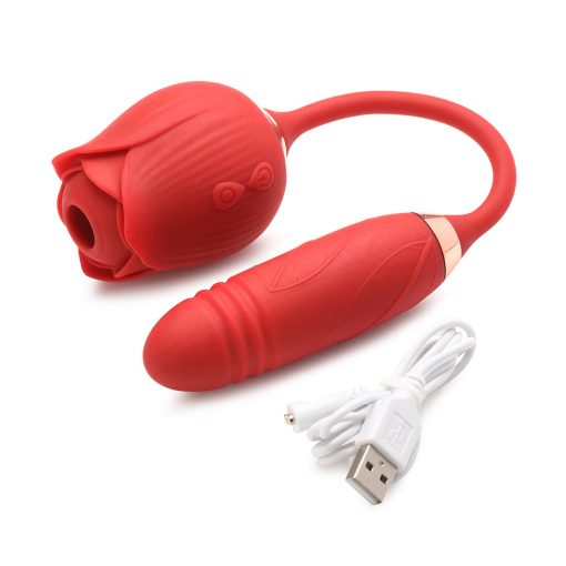 Bloomgasm Romping Rose 10X Suction Rose & Thrusting Vibrator - Image 7