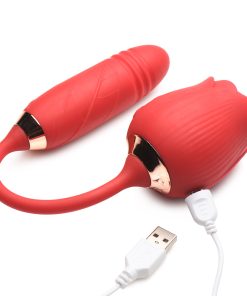 Bloomgasm Romping Rose 10X Suction Rose & Thrusting Vibrator