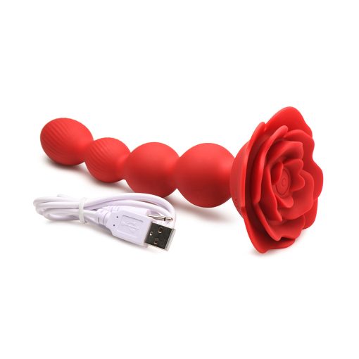 Bloomgasm Rose Twirl 10X Vibrating & Rotating Silicone Anal Beads - Image 10