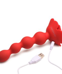 Bloomgasm Rose Twirl 10X Vibrating & Rotating Silicone Anal Beads