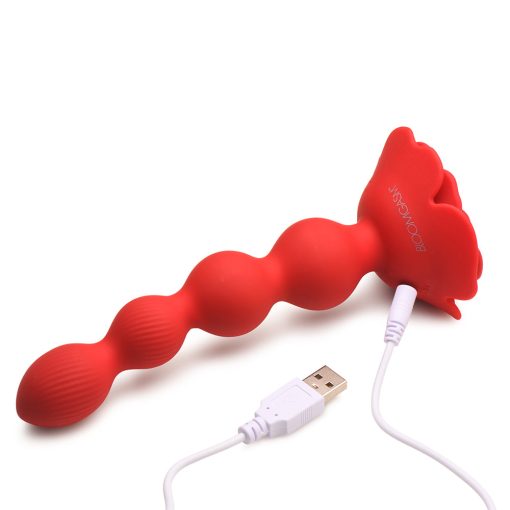 Bloomgasm Rose Twirl 10X Vibrating & Rotating Silicone Anal Beads - Image 11