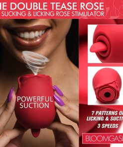 Bloomgasm The Double Tease Rose 10X Sucking & Licking Rose Stimulator