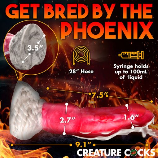 Creature Cocks Resurrector Phoenix Squirting Silicone Dildo - Image 12