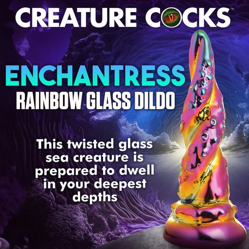 Creature Cocks Enchantress Rainbow Glass Dildo - Image 6