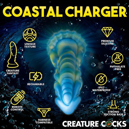 Creature Cocks Sea Stallion Vibrating Silicone Dildo With Remote - Image 12