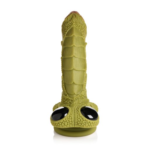 Creature Cocks Swamp Monster Green Scaly Silicone Dildo - Image 3