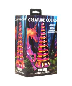 Creature Cocks Twilight Rainbow Glass Dildo