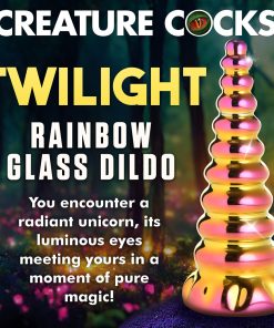 Creature Cocks Twilight Rainbow Glass Dildo