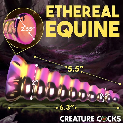 Creature Cocks Twilight Rainbow Glass Dildo - Image 8