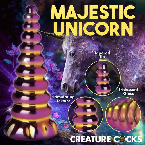 Creature Cocks Twilight Rainbow Glass Dildo - Image 10
