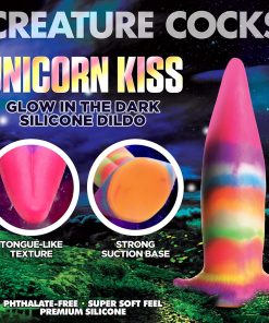 Creature Cocks Unicorn Tongue Glow-In-The-Dark Silicone Dildo