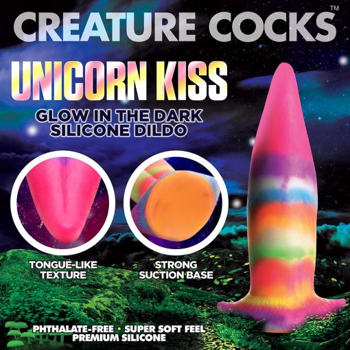 Creature Cocks Unicorn Tongue Glow-In-The-Dark Silicone Dildo - Image 10