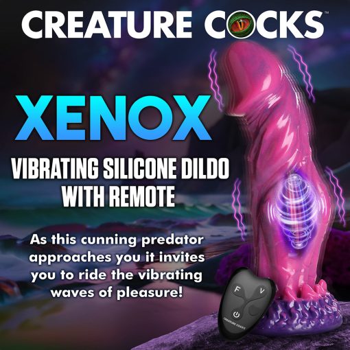 Creature Cocks Xenox Vibrating Silicone Dildo With Remote - Image 11