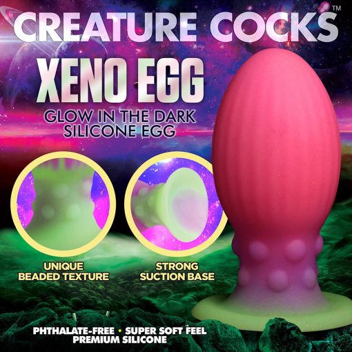 Creature Cocks Xl Xeno Egg Glow-In-The-Dark Silicone Egg - Image 6