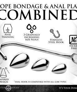 Master Series Anal Hook Trainer Anal Hook With 3 Plugs