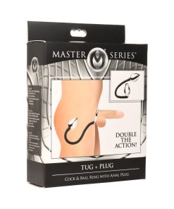 Master Series Tug + Plug Cock & Ball Ring With Anal Plug