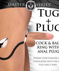 Master Series Tug + Plug Cock & Ball Ring With Anal Plug