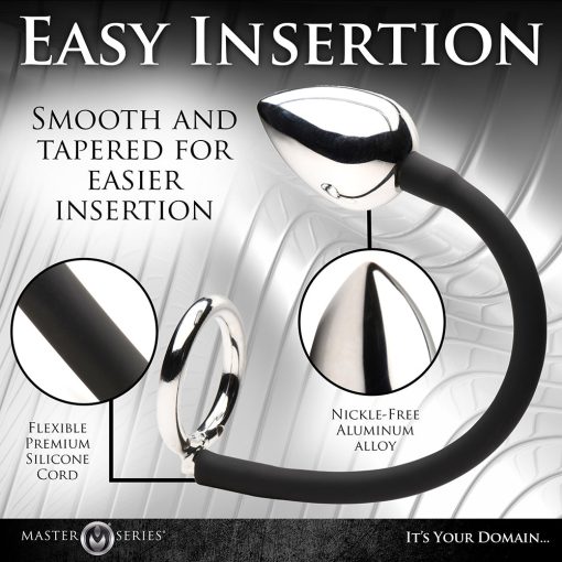 Master Series Tug + Plug Cock & Ball Ring With Anal Plug - Image 12