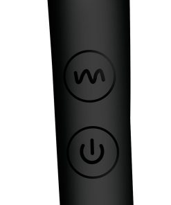 Master Series 10X Vibra-Crescent Vibrating Silicone Dual Ended Dildo Black