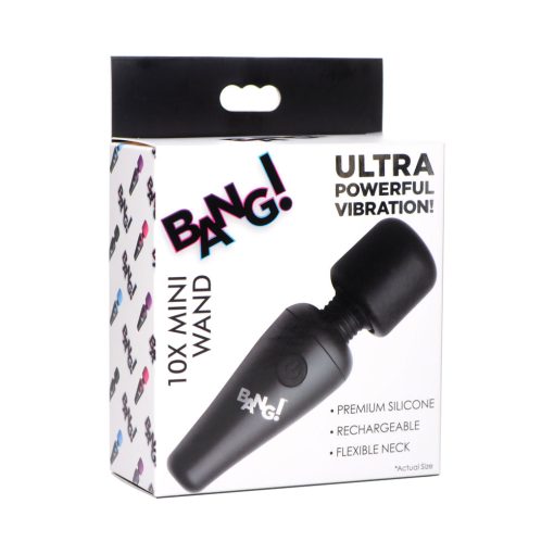 Bang! 10X Vibrating Mini Silicone Wand Black
