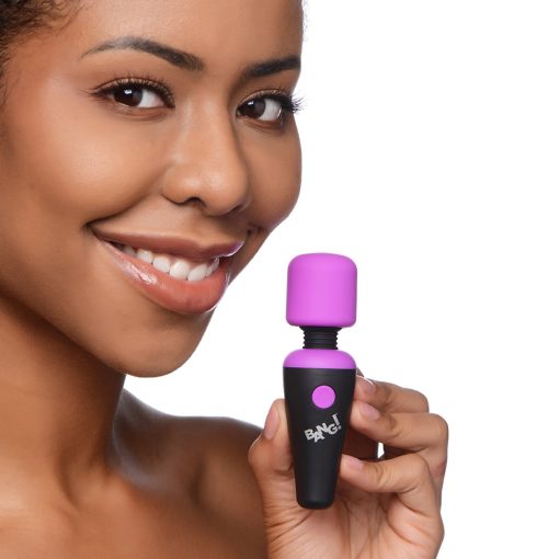 Bang! 10X Vibrating Mini Silicone Wand Purple - Image 5